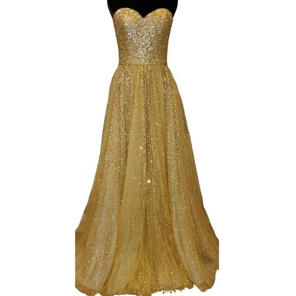 Wow Luxurious Couture Designer Evening Party Prom Glamorous Ballgown Gown Dress - Picture 9 of 16